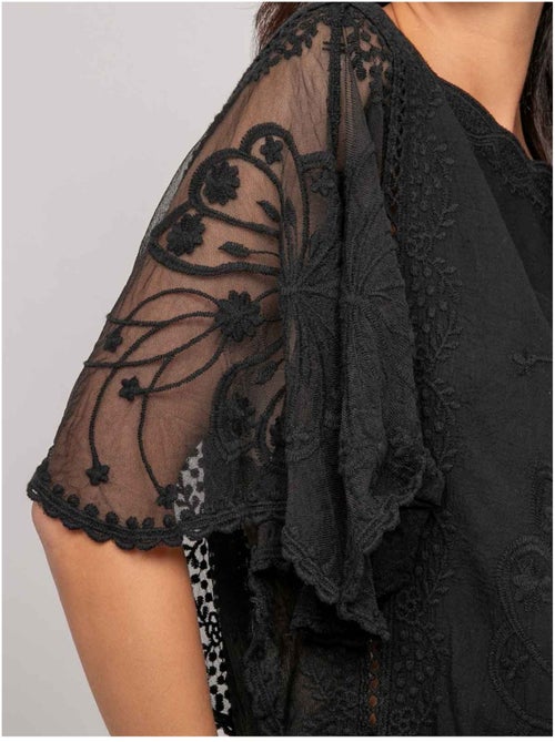 Top manches papillons broderie FLEURETTE - Kiabi Top manches papillons broderie FLEURETTE - Kiabi