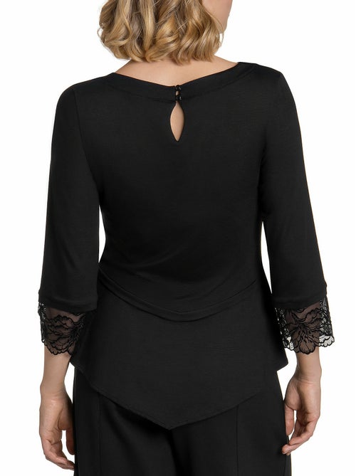 Top manches trois-quarts Impressive noir - Kiabi