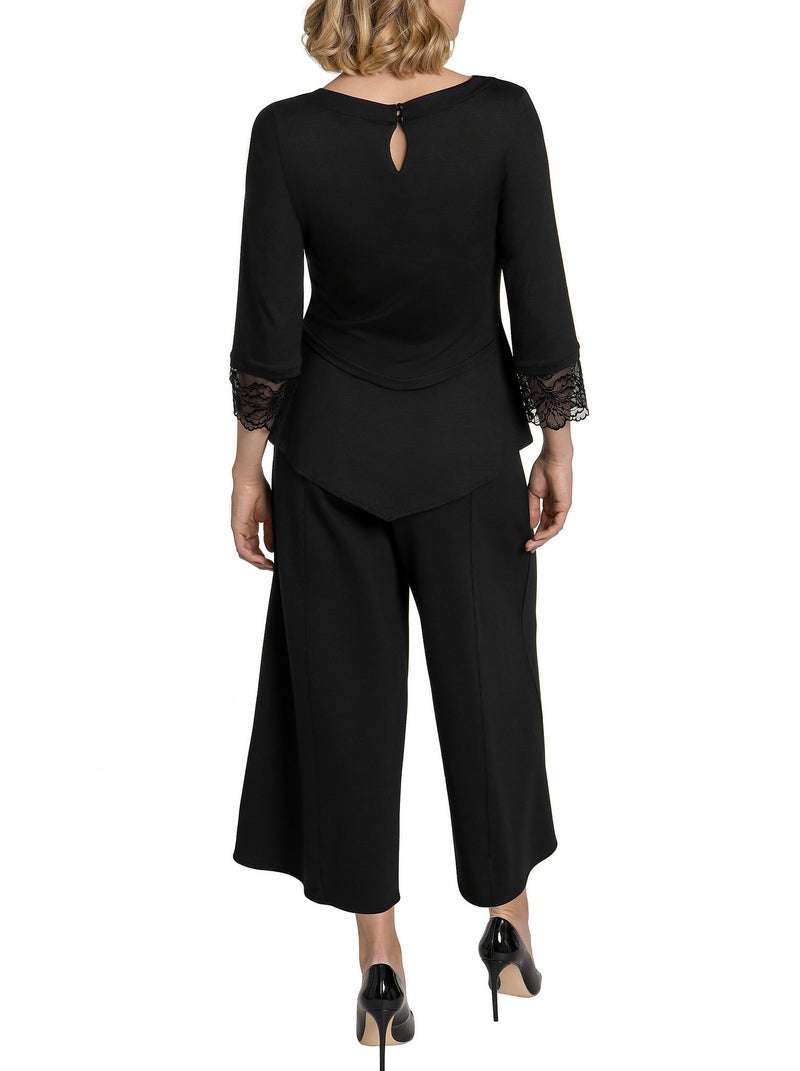 Top manches trois-quarts Impressive noir Noir - Kiabi