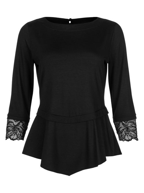 Top manches trois-quarts Impressive noir - Kiabi