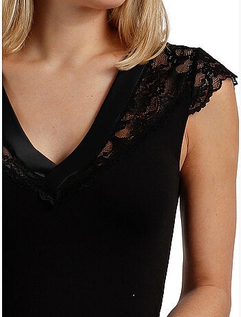 Top manches ultra courtes Raso Puntilla