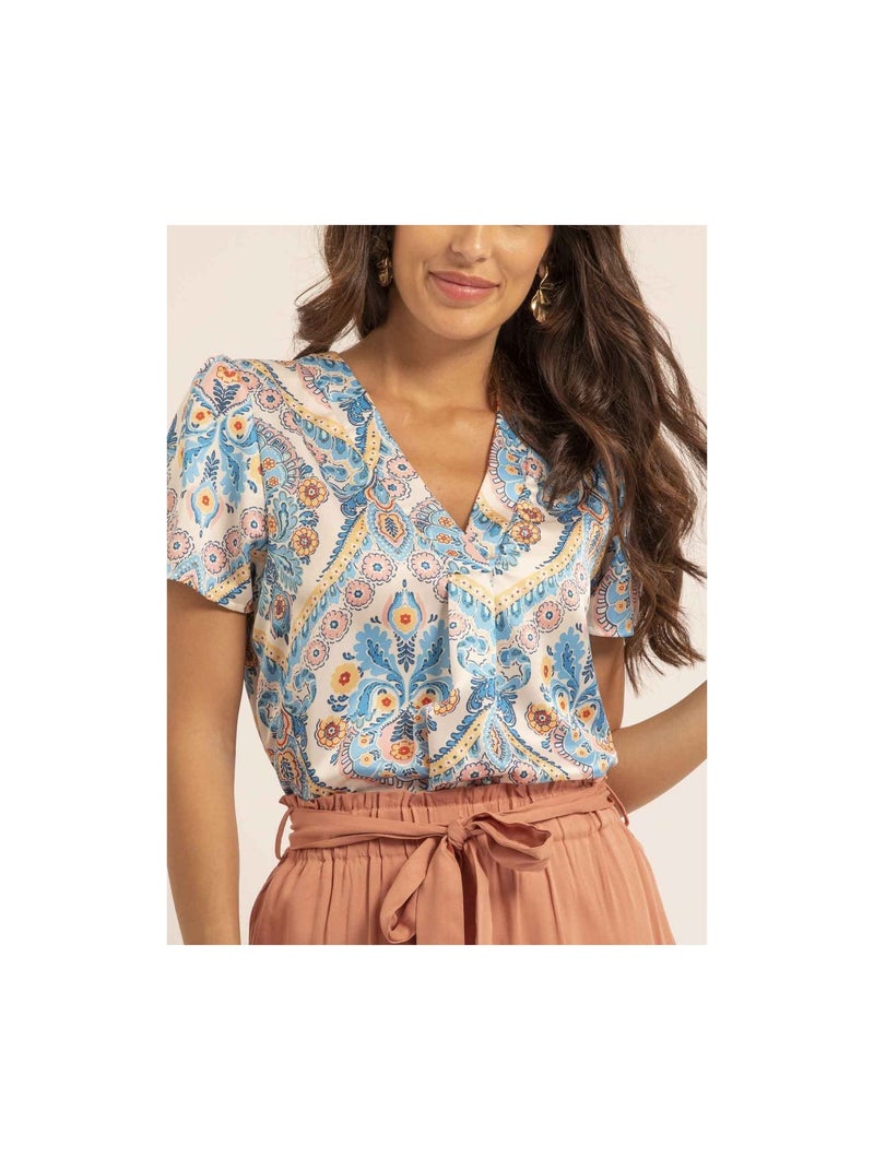 Top motifs FEZINE Bleu - Kiabi