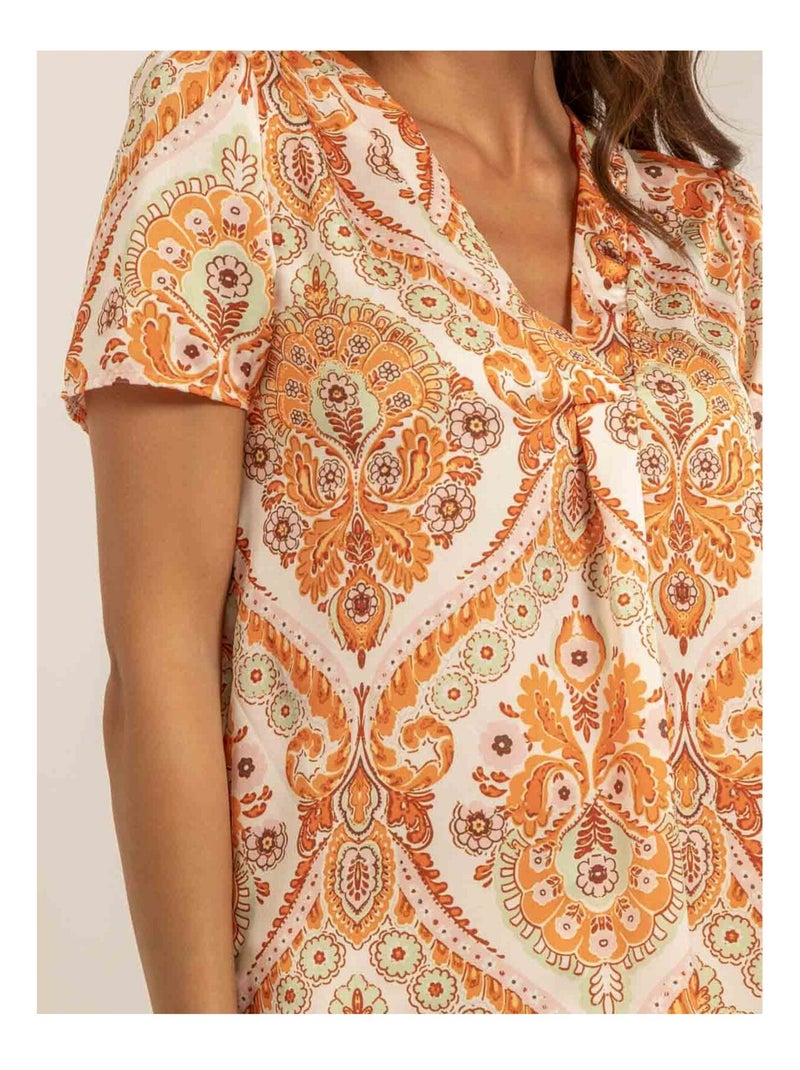 Top motifs FEZINE Orange - Kiabi