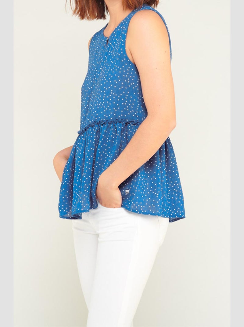 Top Norma bleu 'Le Temps Des Cerises' Bleu - Kiabi