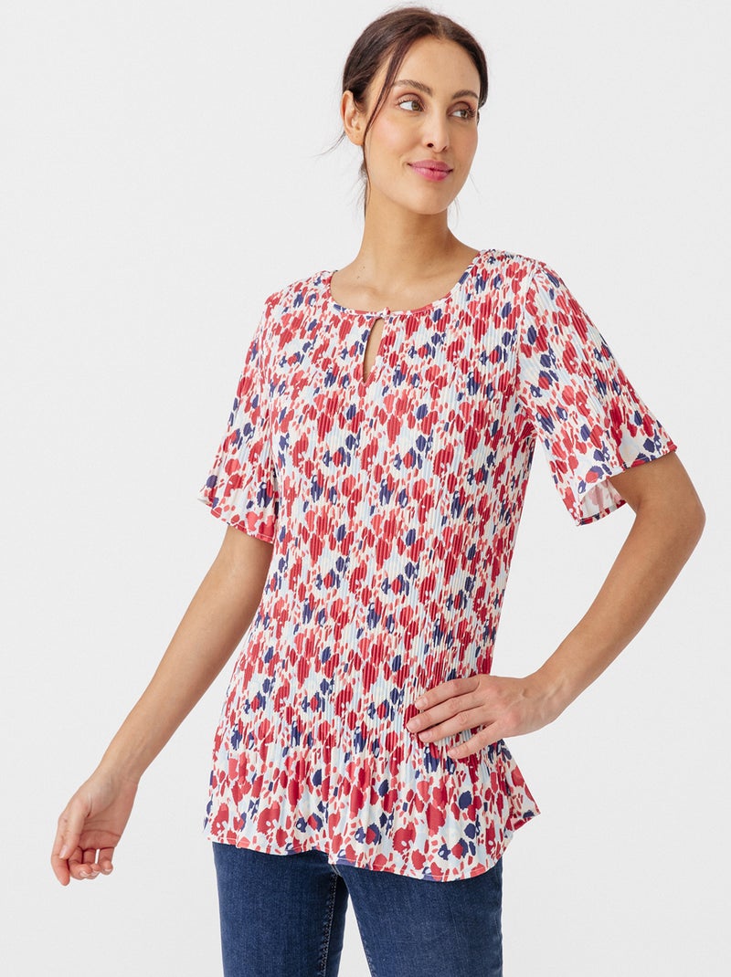 Top plissé en crêpe - Damart Rose - Kiabi