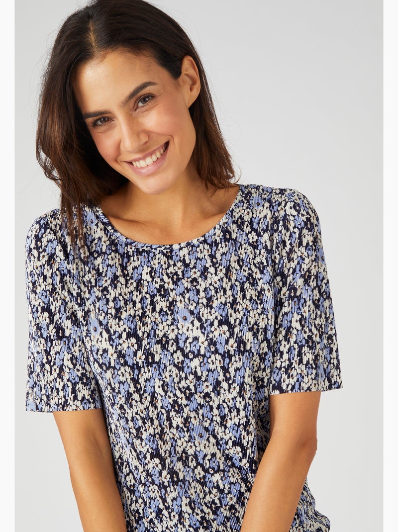 Top plissé permanent - Damart Bleu marine - Kiabi