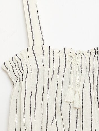 Top rayé à bretelles