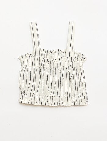 Top rayé à bretelles