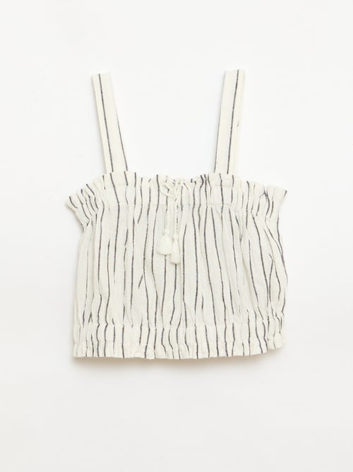 Top rayé à bretelles - Kiabi