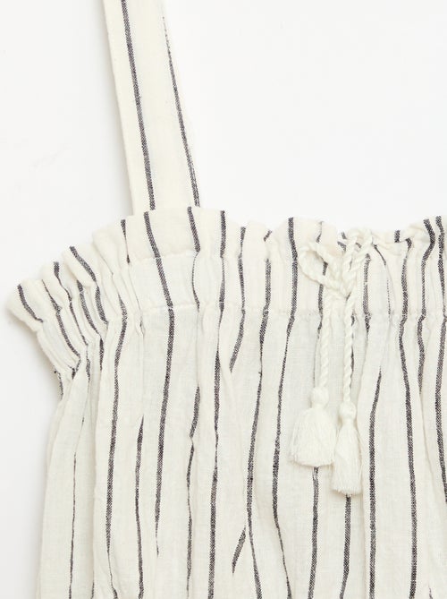 Top rayé à bretelles - Kiabi