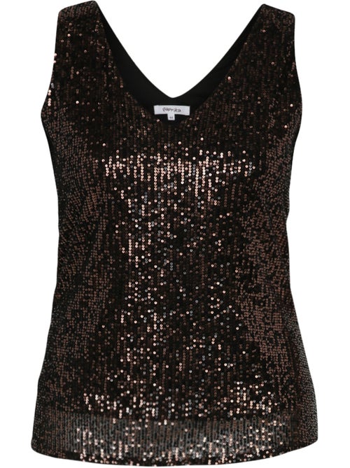 Top sans manches à paillettes PAPRIKA - Kiabi Top sans manches à paillettes PAPRIKA - Kiabi
