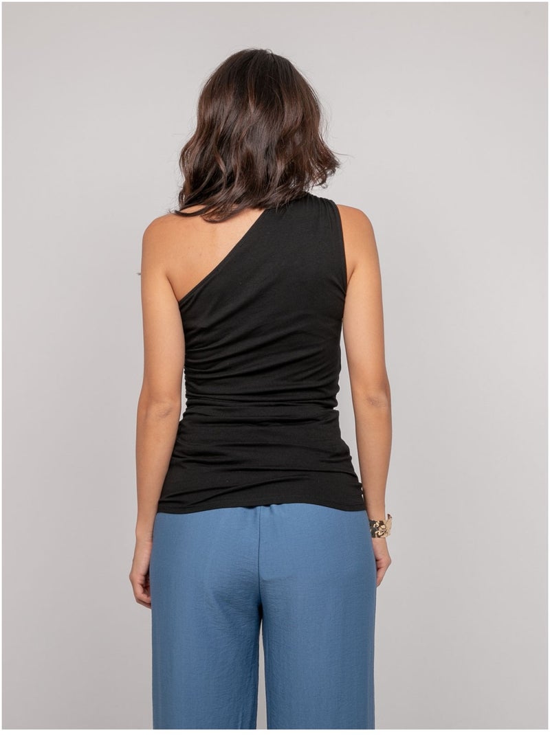 Top sans manches asymetrique FELIXE Noir - Kiabi