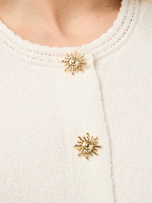 Top sans manches avec boutons dorés - Kiabi