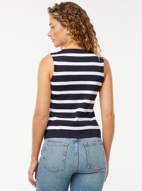 Top sans manches avec boutons dorés - Kiabi