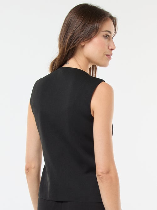 Top sans manches avec boutons dorés - Kiabi