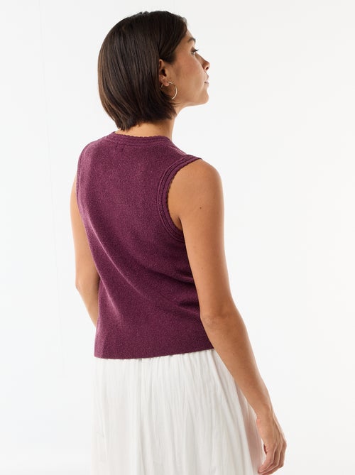 Top sans manches avec boutons dorés - Kiabi