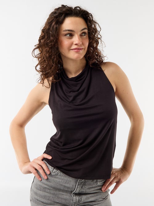 Top sans manches avec encolure drapée - Kiabi