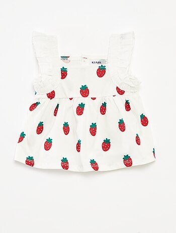 Top sans manches avec volants