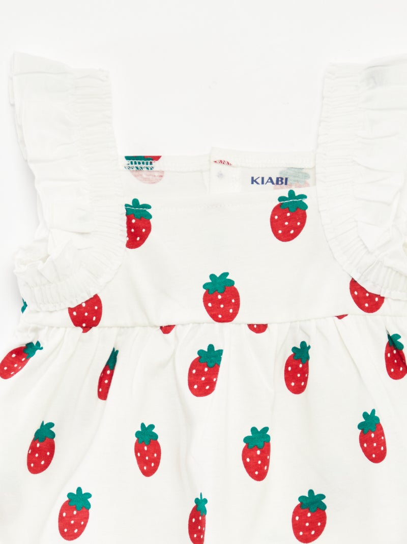 Top sans manches avec volants BLANC - Kiabi