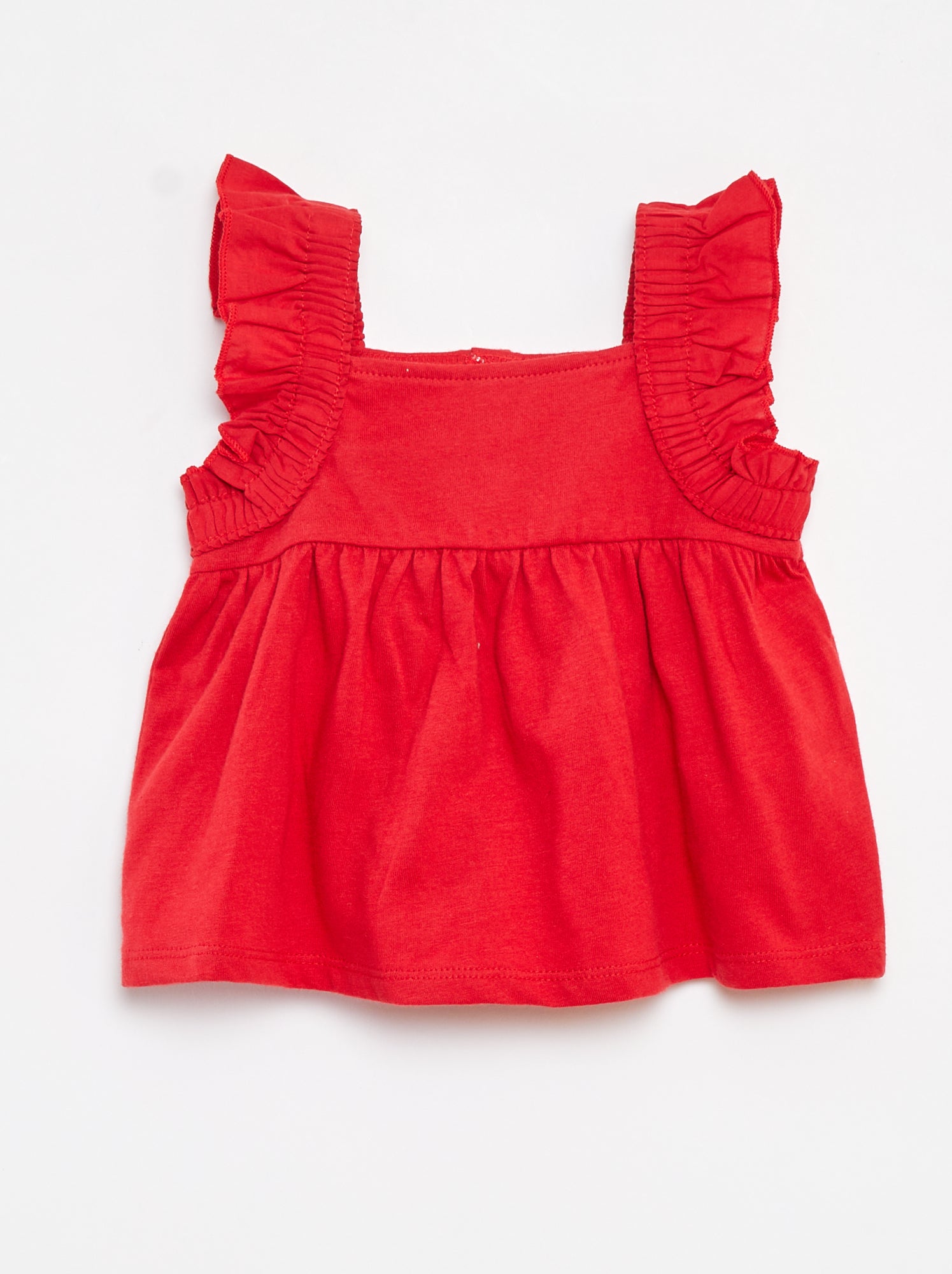 Veste Courte Wow To Go Rouge à Volants - Taille L - Jersey - Occasion Très Bon état