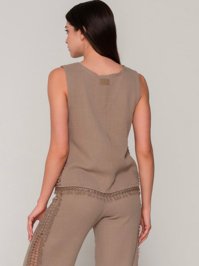 Top sans manches Bliss Marron - Kiabi