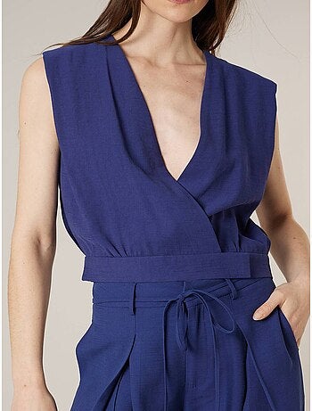 Top sans manches cache-coeur uni 'Deeluxe'