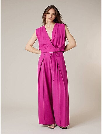 Top sans manches cache-coeur uni 'Deeluxe'