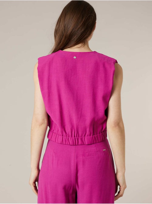 Top sans manches cache-coeur uni 'Deeluxe' - Kiabi