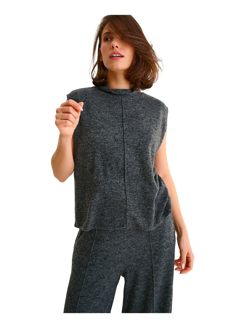 Top sans manches col montant ROSIE Gris - Kiabi