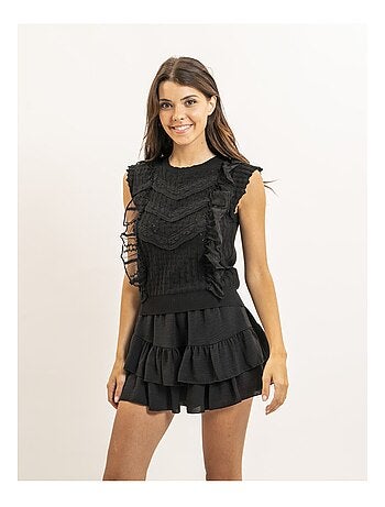 Top sans manches dentelle FEVIA