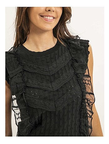 Top sans manches dentelle FEVIA