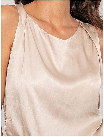 Top sans manches effet satin FARESSIE