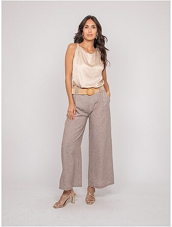 Top sans manches effet satin FARESSIE