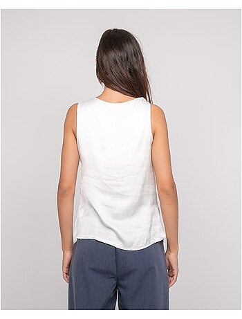Top sans manches effet satin FARESSIE