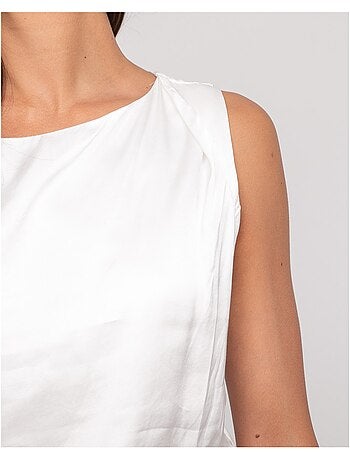 Top sans manches effet satin FARESSIE