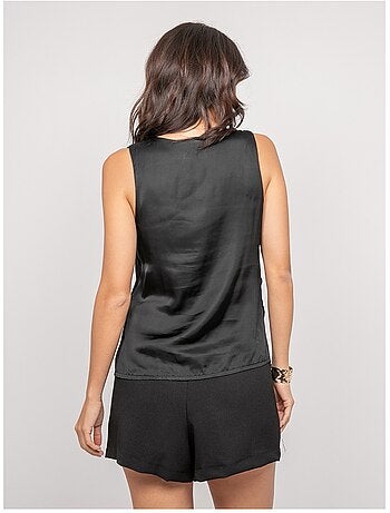 Top sans manches effet satin FARESSIE
