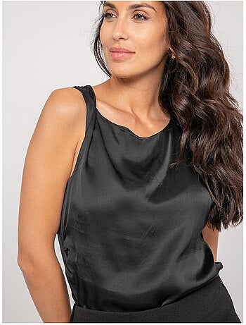 Top sans manches effet satin FARESSIE