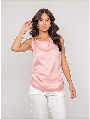 Top sans manches effet satin FARESSIE