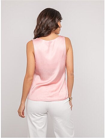Top sans manches effet satin FARESSIE