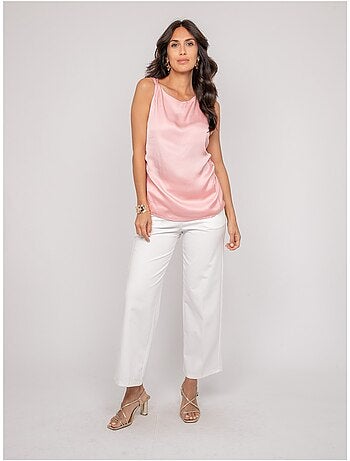 Top sans manches effet satin FARESSIE