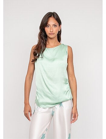 Top sans manches effet satin FARESSIE