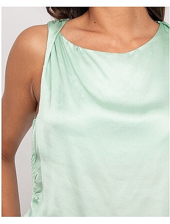 Top sans manches effet satin FARESSIE