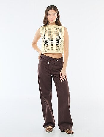 Top sans manches en crochet