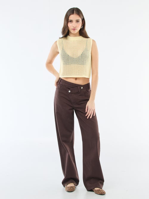 Top sans manches en crochet - Kiabi