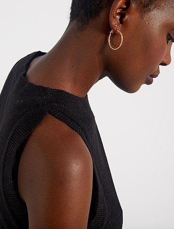 Top sans manches en maille pailletée - Kiabi