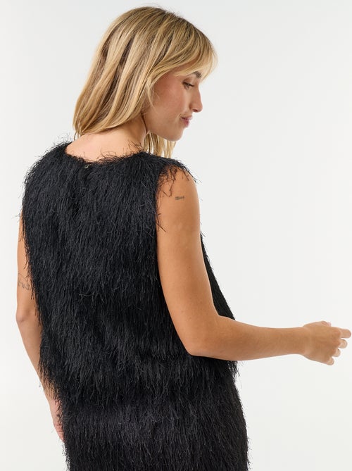 Top sans manches en maille poilue - Kiabi Top sans manches en maille poilue - Kiabi
