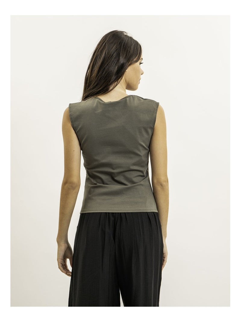 Top sans manches FARINIE Kaki - Kiabi