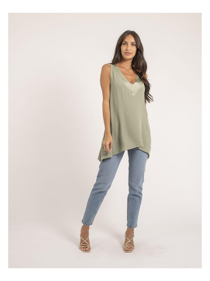 Top sans manches FORELA Kaki - Kiabi