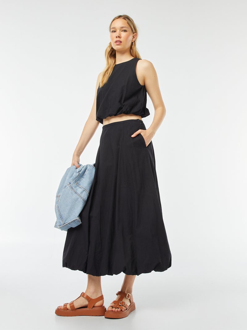 Top Sans Manches Femme NEXT Noir Avec Pompons Transparents - Taille 16