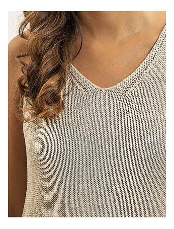Top sans manches maille lurex KENATRA